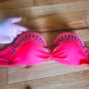 Hollister bathing suit top burnt red size 34b pushup